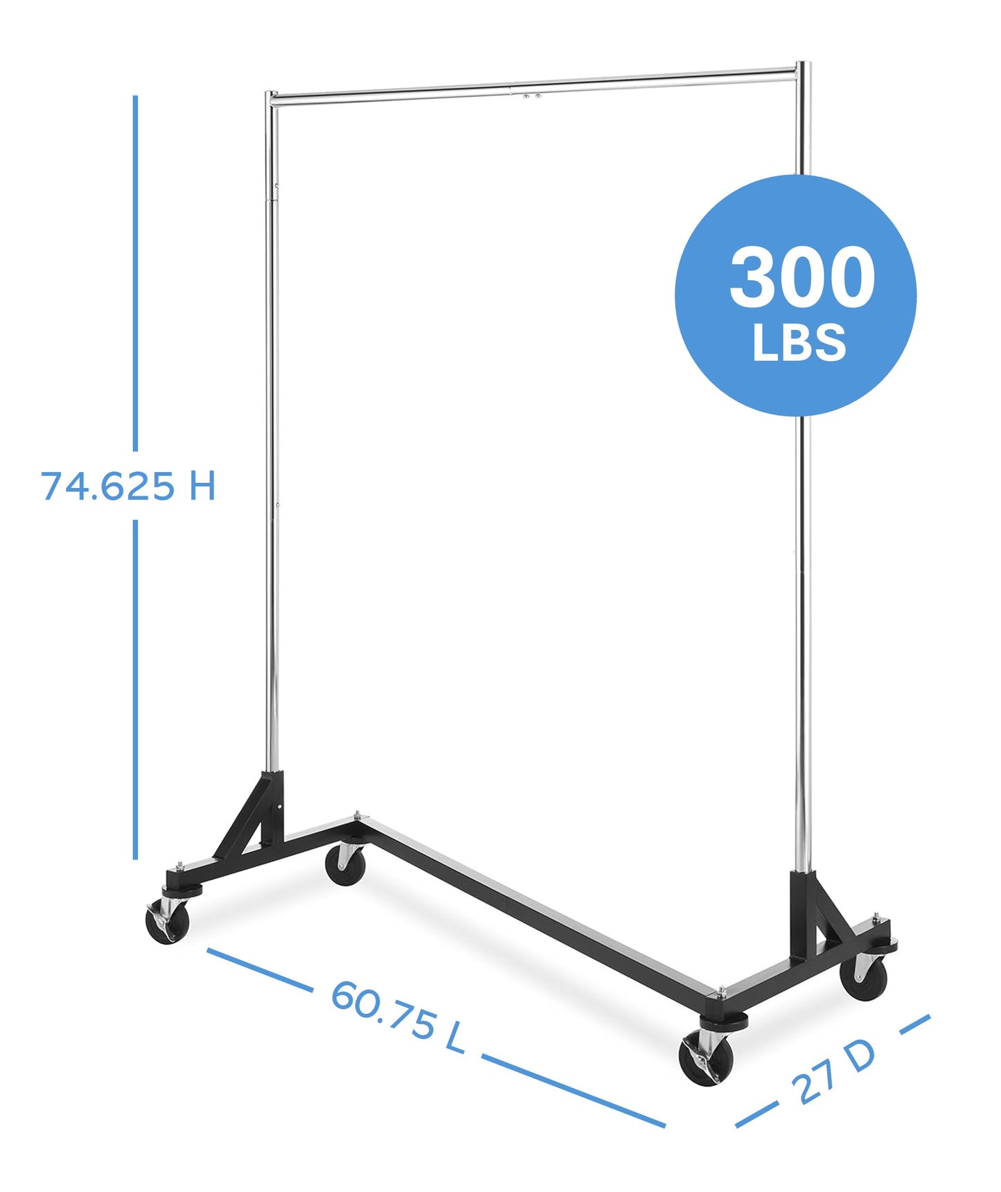 Heavy Duty Z Garment Rack, 300lbs Capacity